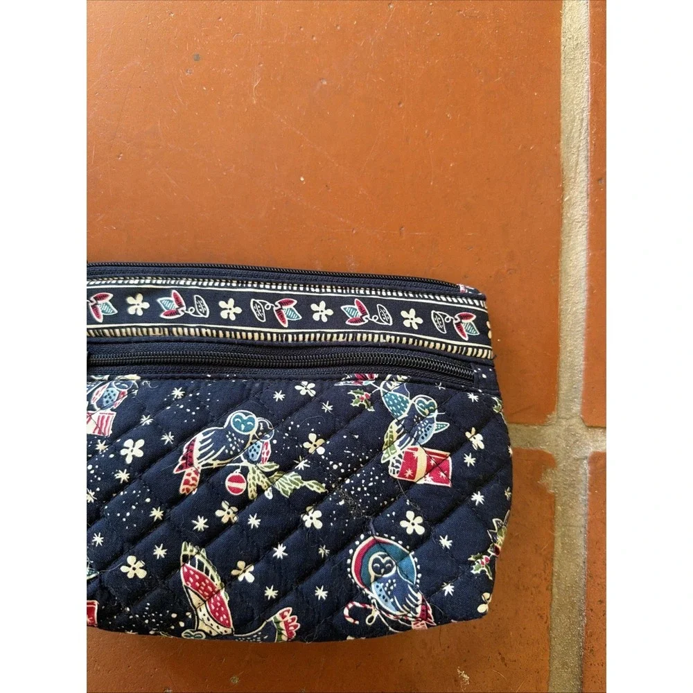 Vera Bradley Holiday Owls Toiletry Cosmetic Travel Bag Pouch Christmas Presents